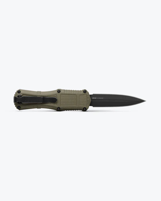 Benchmade Mini Claymore Ranger Green Out the Front Knife