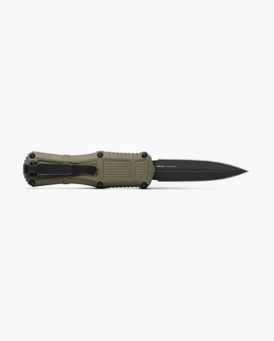 Benchmade Mini Claymore Ranger Green Out the Front Knife