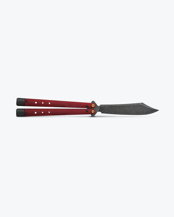 Benchmade 99 Necron Ruby Red G10 Live Blade Balisong