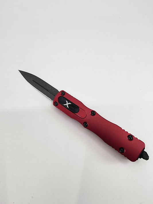 Consignment Microtech Dirac D/E Signature Series Damascus Standard Ringed Hardware