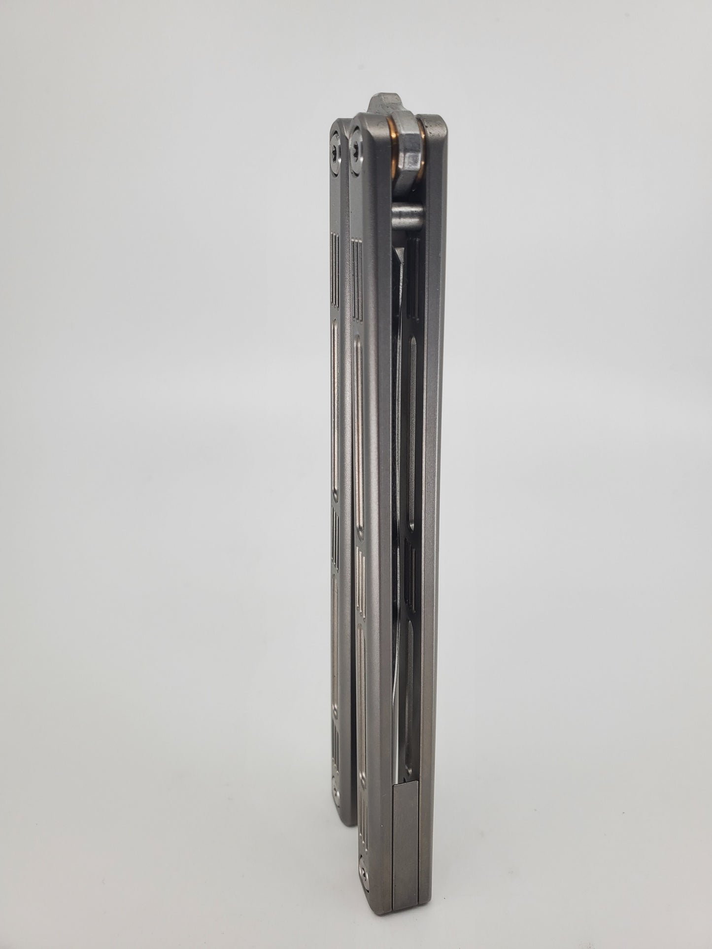 LDY Aquatic Silver Live Blade Balisong