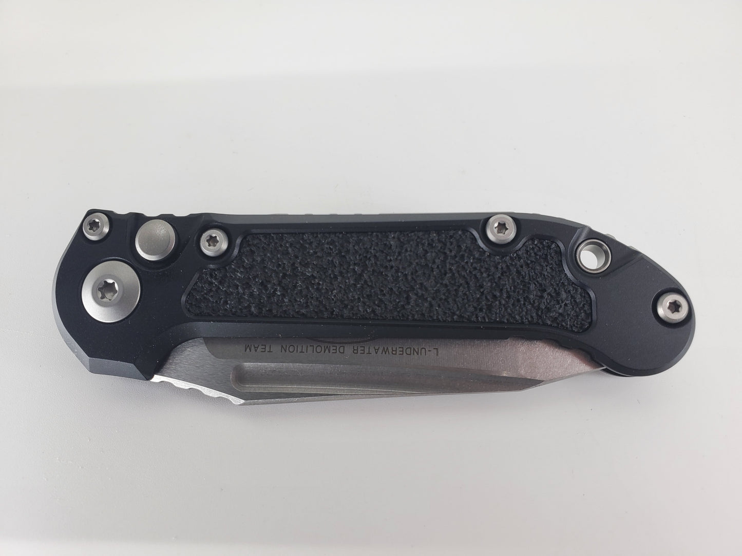 Microtech L.U.D.T T/E Gen III Stonewash Partial Serrated Auto Folding Knife