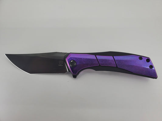 Poikilo Blades Tactical Anolis Purple Framelock Folding Knife
