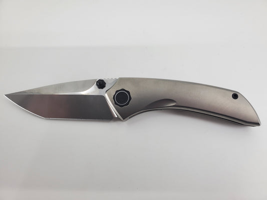 Poikilo EDC Tuna Silver Framelock Folding Knife