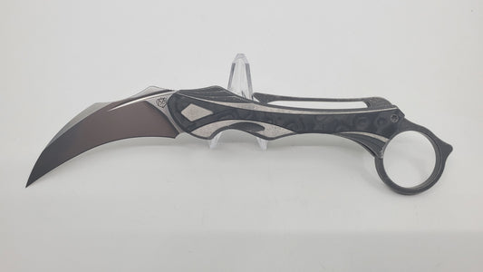 Poikilo "Thorny Devil" Karambit Black DSW Folding Knife