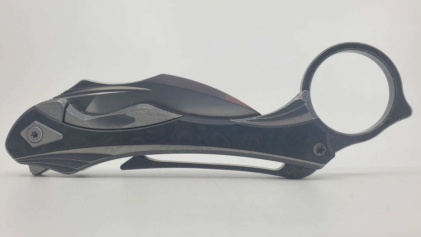 Poikilo "Thorny Devil" Karambit Black DSW Folding Knife