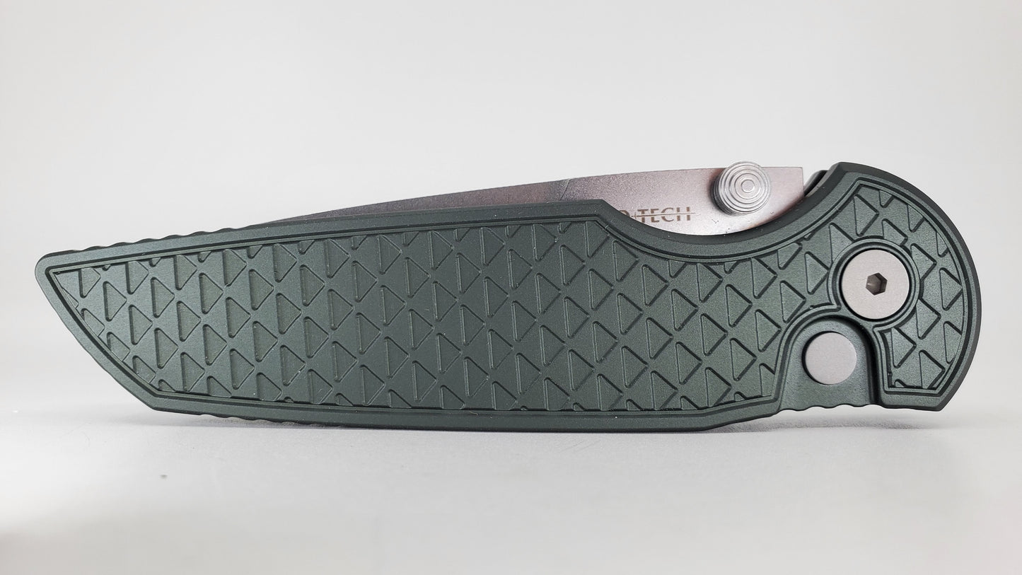 Protech Tactical Response 3 Integrity Green S35vn Double Thumbstud Buttonlock Folding Knife