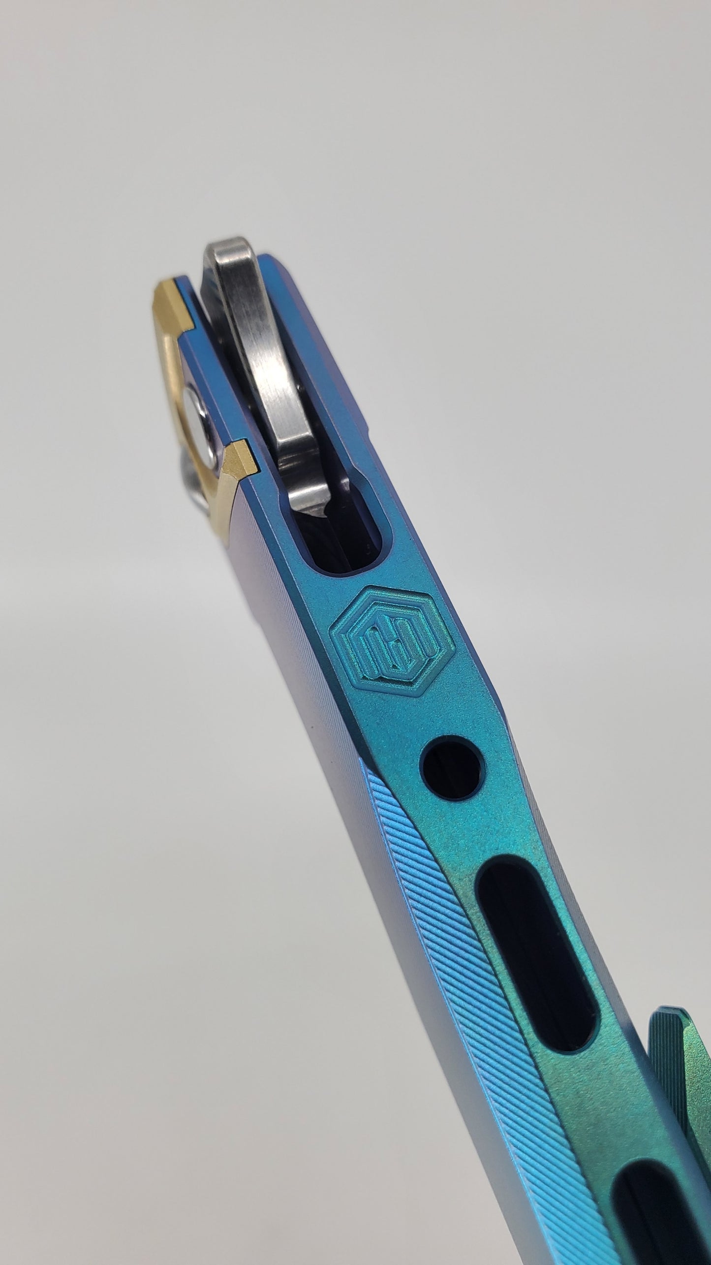 MachineWise Sonora #792 Faded Ti (20CV | Brass Bolster | LP-3) Buttonlock Folding Knife