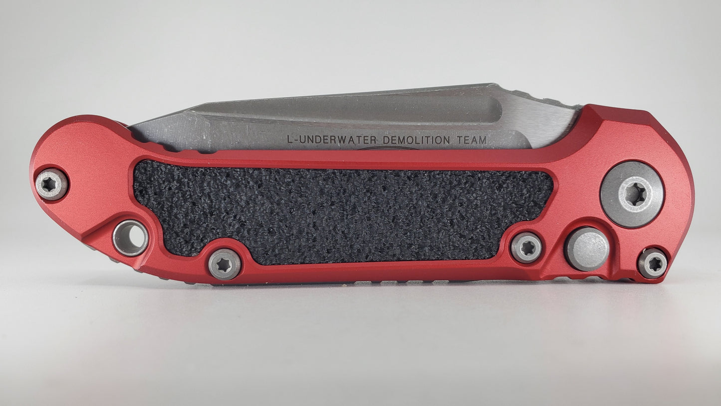Microtech L.U.D.T. T/E Gen III Red Apocalyptic Auto Folding Knife