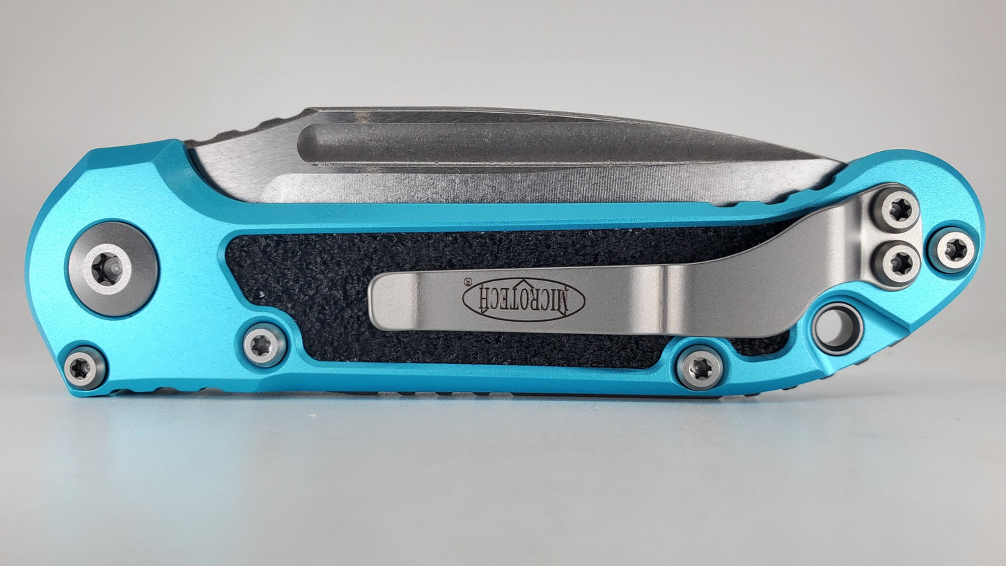 Microtech L.U.D.T. S/E Gen III Turquoise Apocalyptic Auto Folding Knife