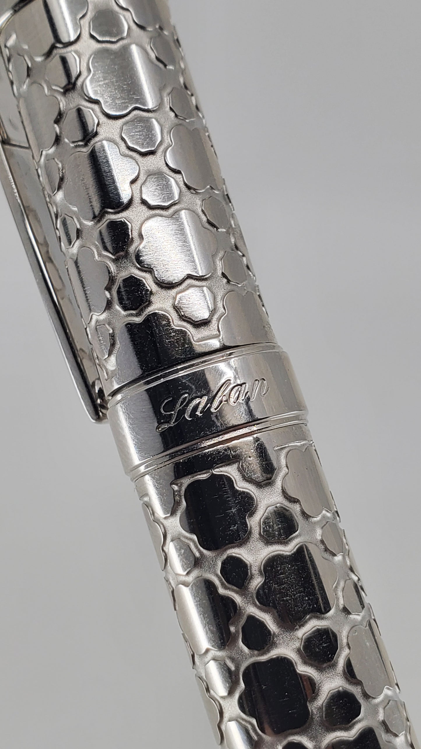 Laban Silver Etched Ballpoint Pen Free Refill