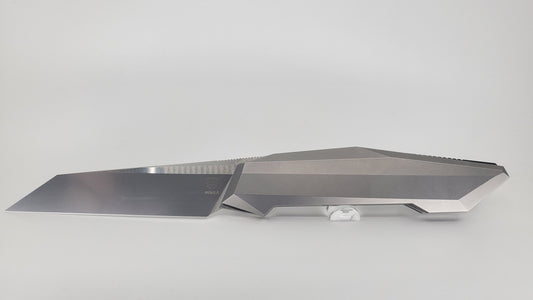 Poikilo Small Prism Pearlescent Stonewash Titanium Framelock Folding Knife