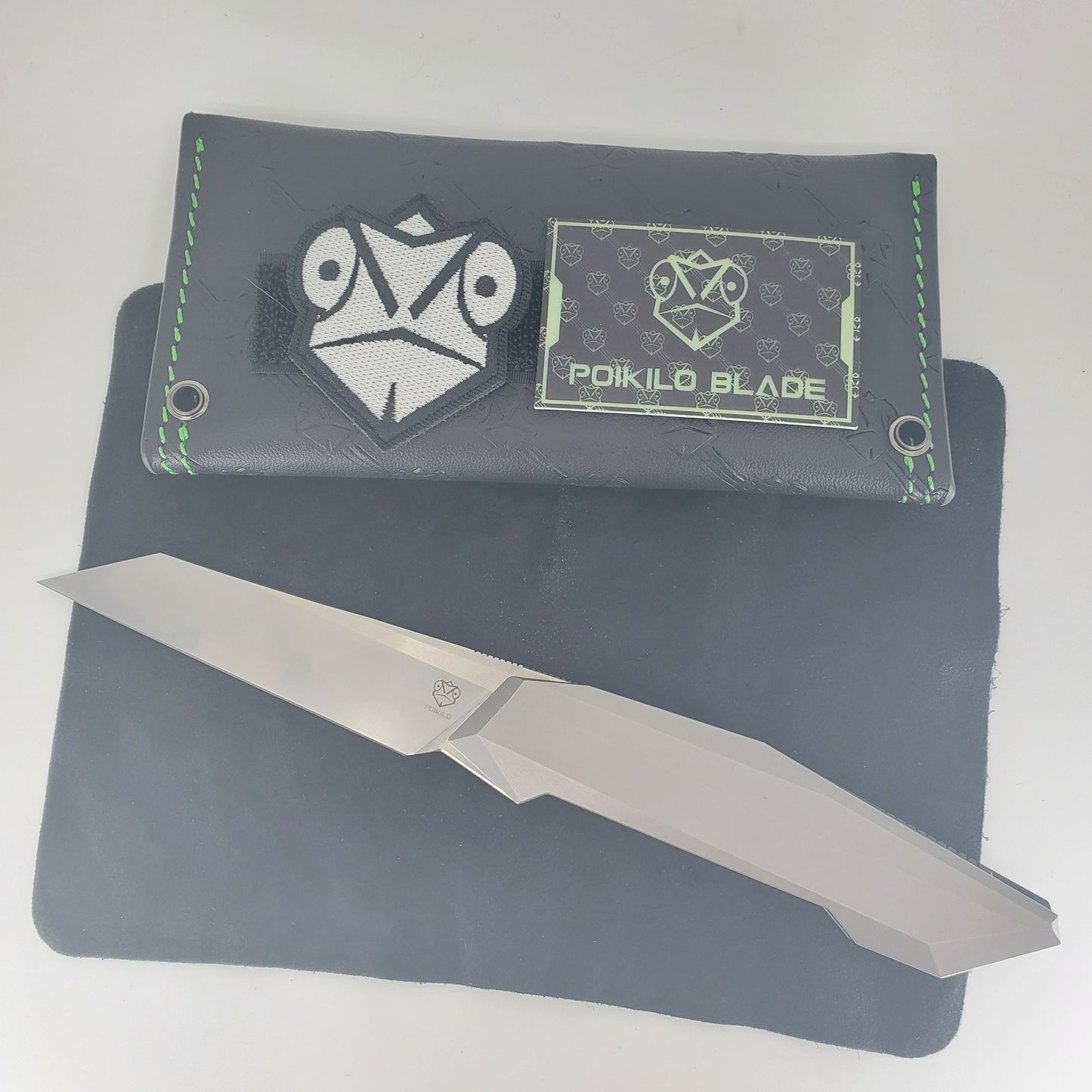 Poikilo Small Prism Pearlescent Stonewash Titanium Framelock Folding Knife