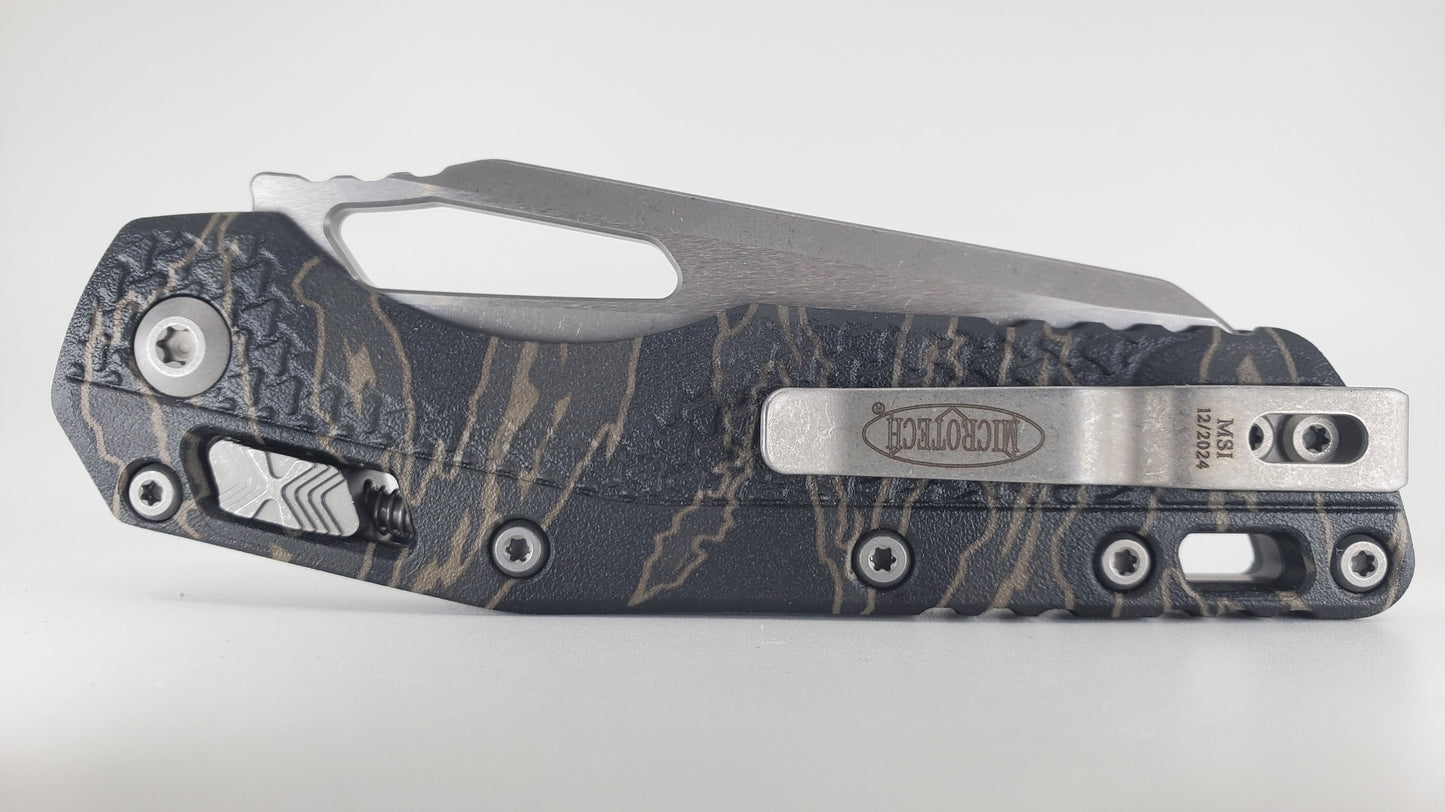 Microtech MSI S/E Tri-Grip Polymer Tiger Stripe Camo Apocalyptic Folding Knife