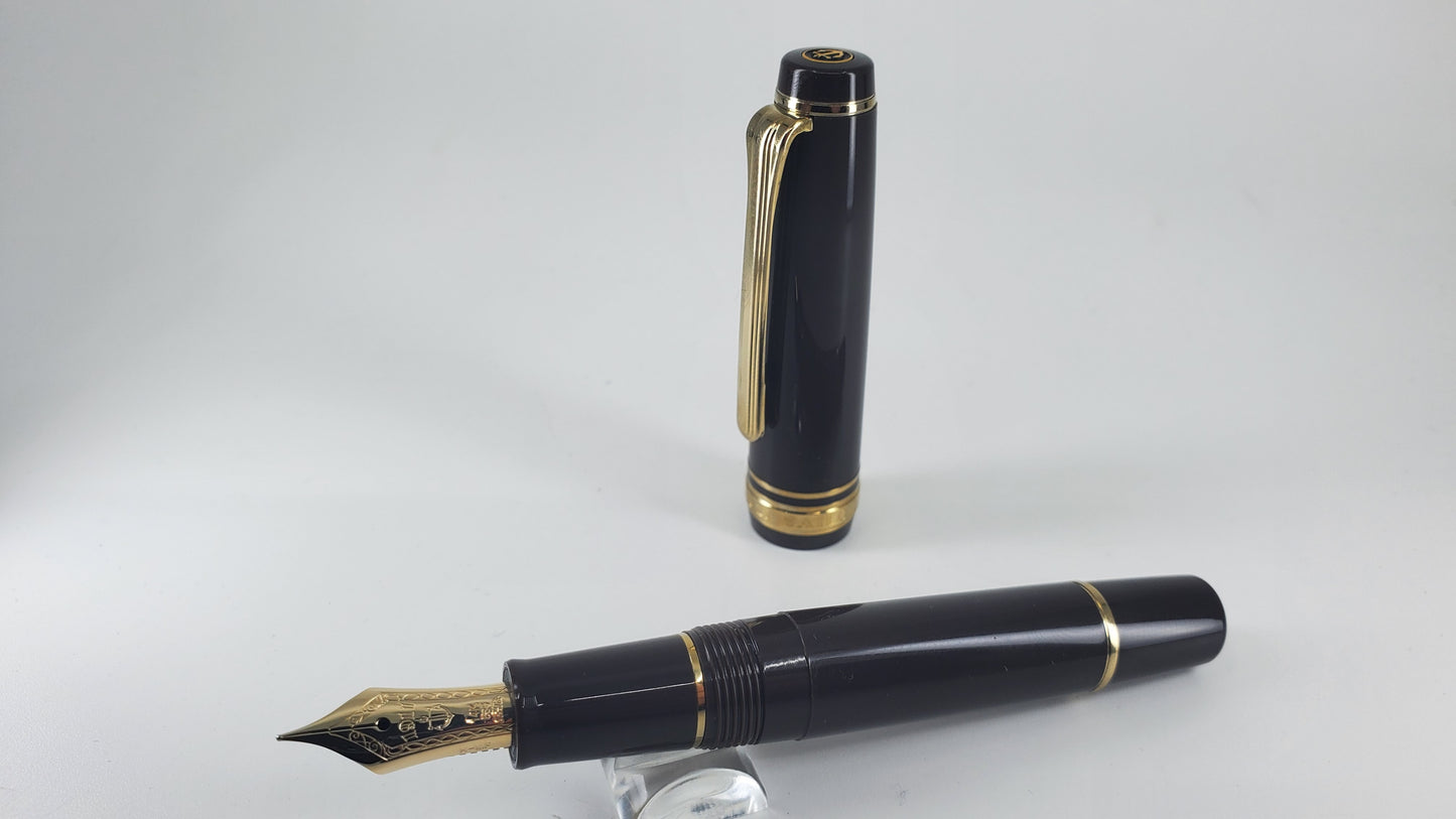 Sailor Professional Gear Slim Mini Puff Brown 14k Gold Medium Fine Nib
