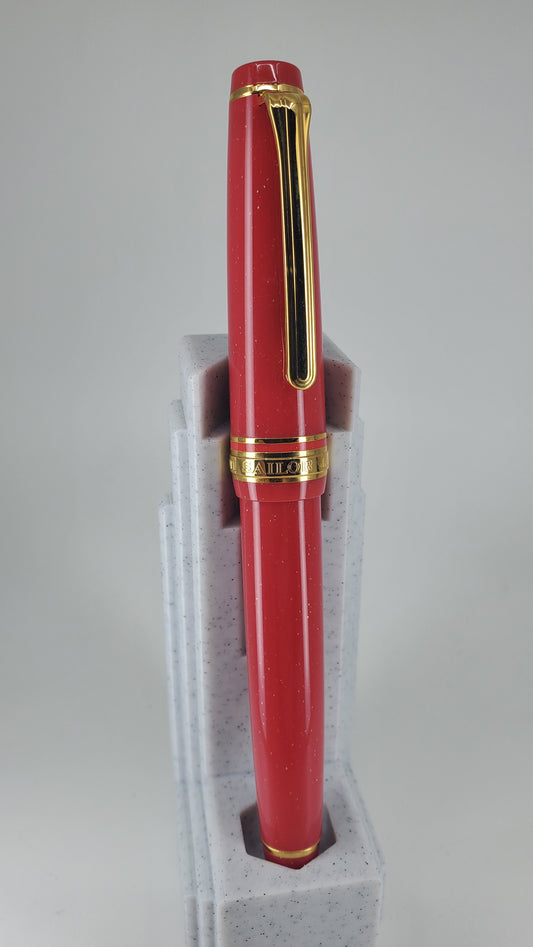 Sailor Shikiori Fairy Tale Ruby Red Fountain Pen 14k Gold Medium Fine Nib