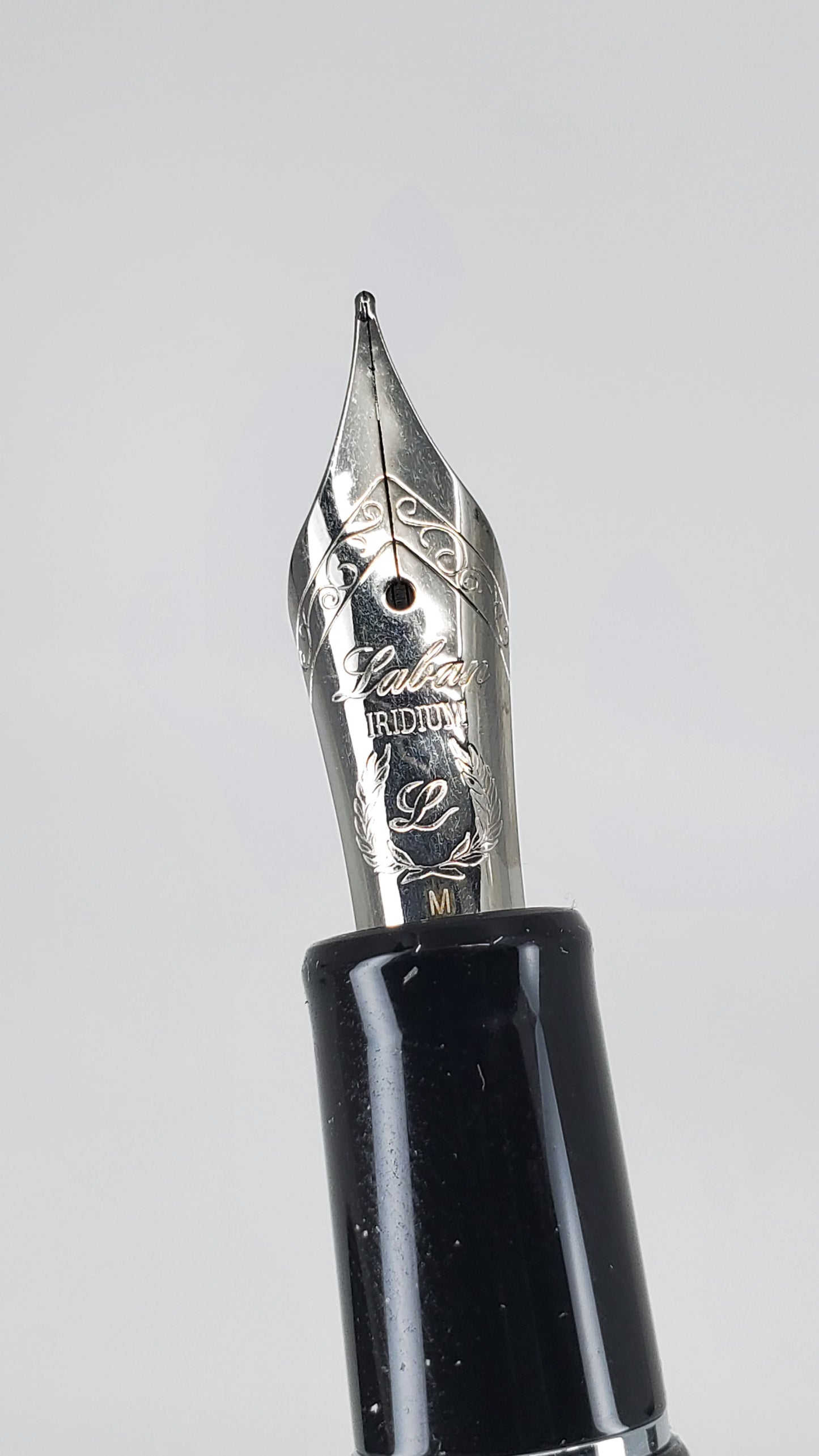 Laban Black w/ Silver Accent Fountain Pen Medium Nib