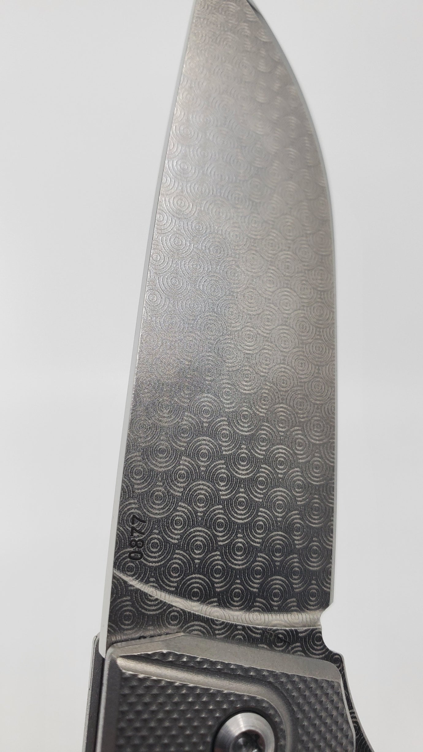 MachineWise Sonora Raw (CPM 20CV | Ti Bolster | Diamond Handle | Circles Pattern) Buttonlock Folding Knife #877