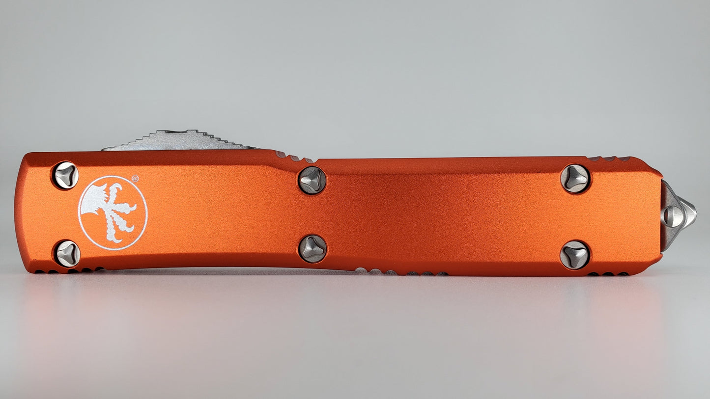 Microtech Ultratech D/E Orange Satin Out the Front Knife