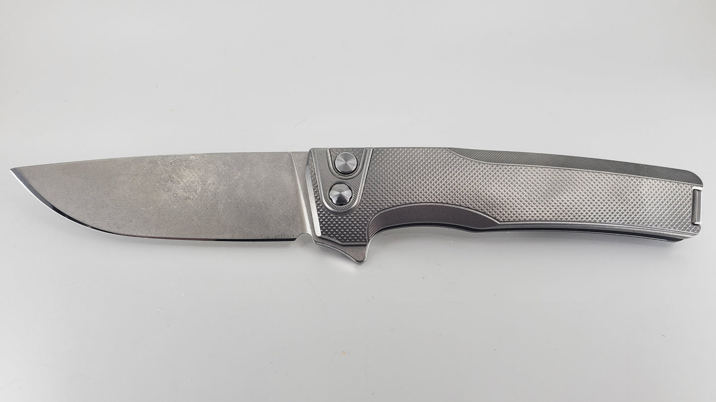 MachineWise Sonora Raw 922 (CPM 20CV | Ti Bolster | Diamonds Handle) Buttonlock Folding Knife *BLEM*