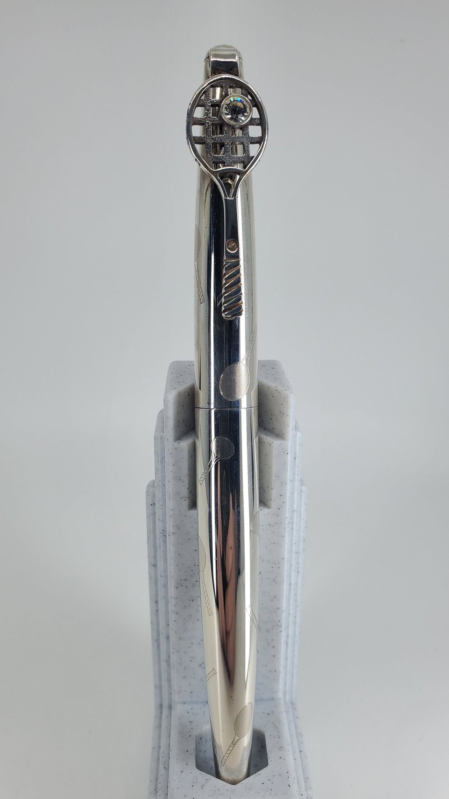 *Consignment* Cross Limited Edition Hall of Fame Tennis Sterling Silver Fountain Pen 18k Gold Medium Nib