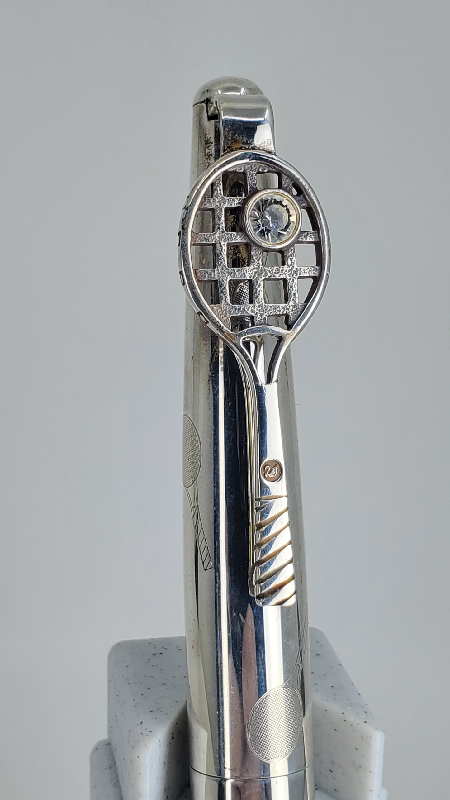 *Consignment* Cross Limited Edition Hall of Fame Tennis Sterling Silver Fountain Pen 18k Gold Medium Nib