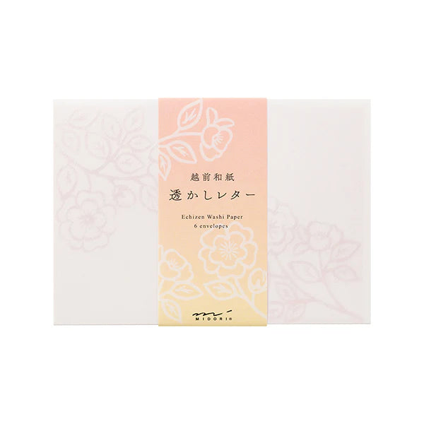 Midori Watermark Flowers Envelope