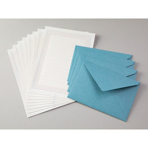 Midori Letter Set 463 Press Frame Blue