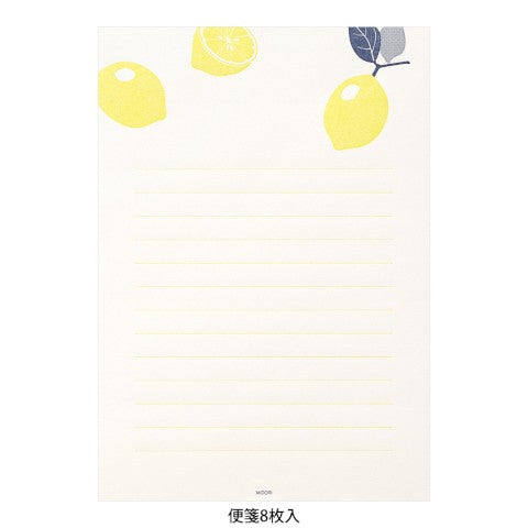 Midori Letter Set 476 Letterpress Lemon