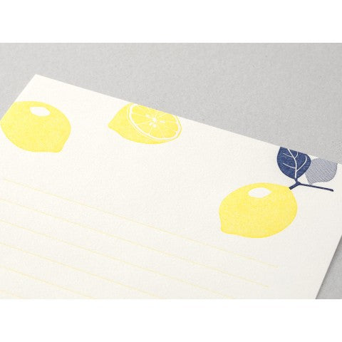 Midori Letter Set 476 Letterpress Lemon