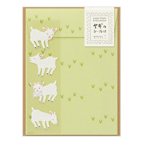 Midori Mini Letter Paper & Envelopes with Goat