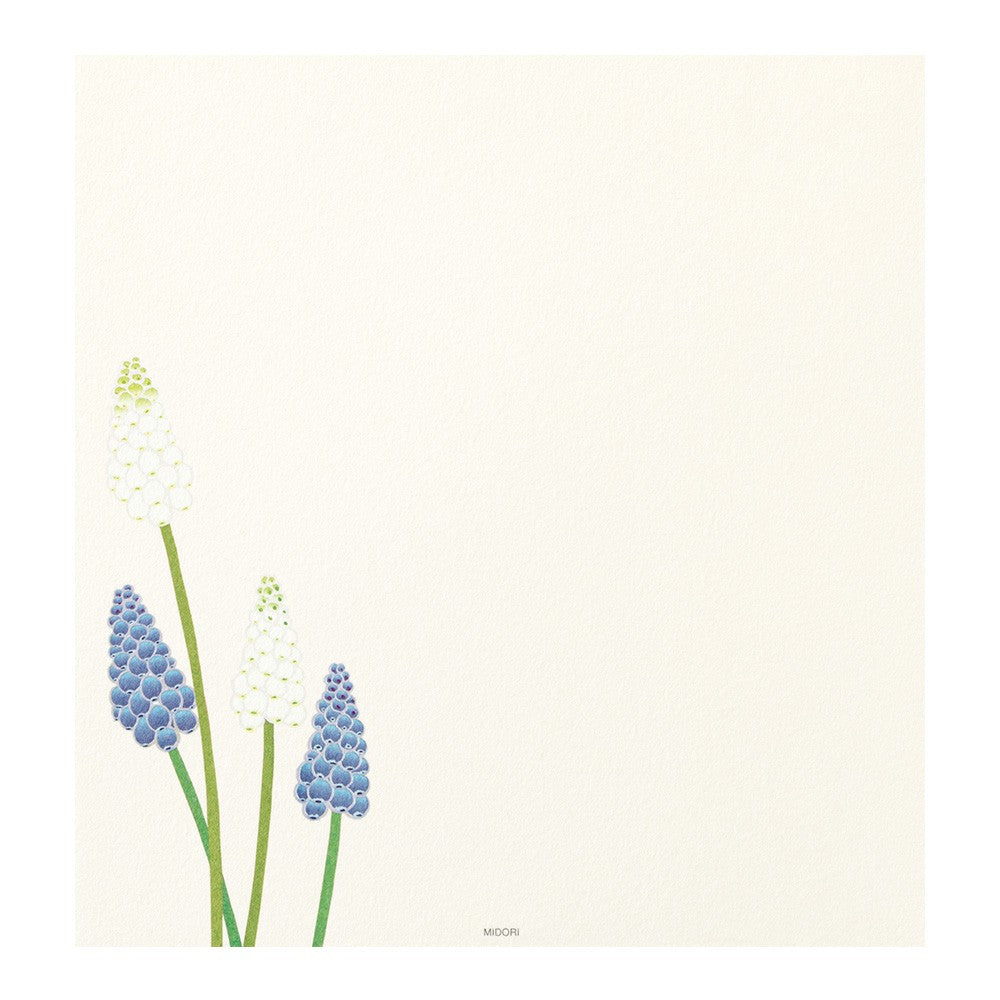 Midori Spring Flower White Letter Pad Four Designs