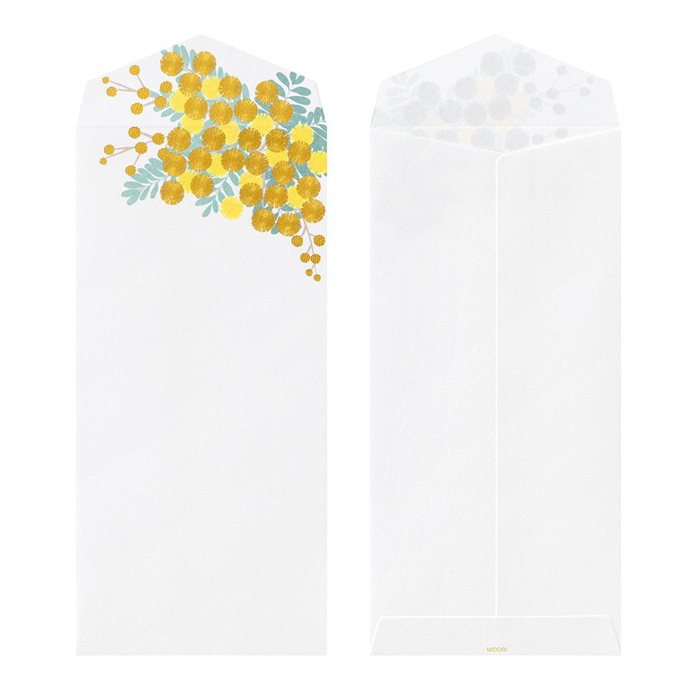 Midori Mimosa Envelopes Foil Stamping