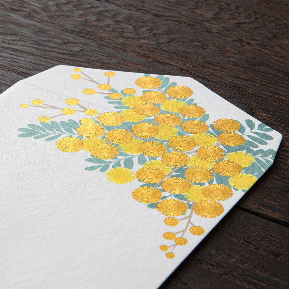 Midori Mimosa Envelopes Foil Stamping