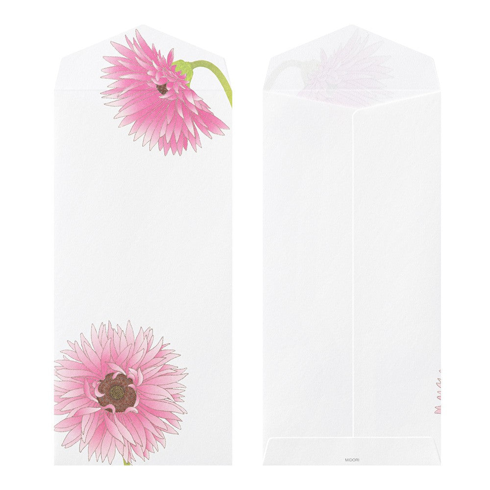 Midori Envelopes Silk-Printing Gerbera