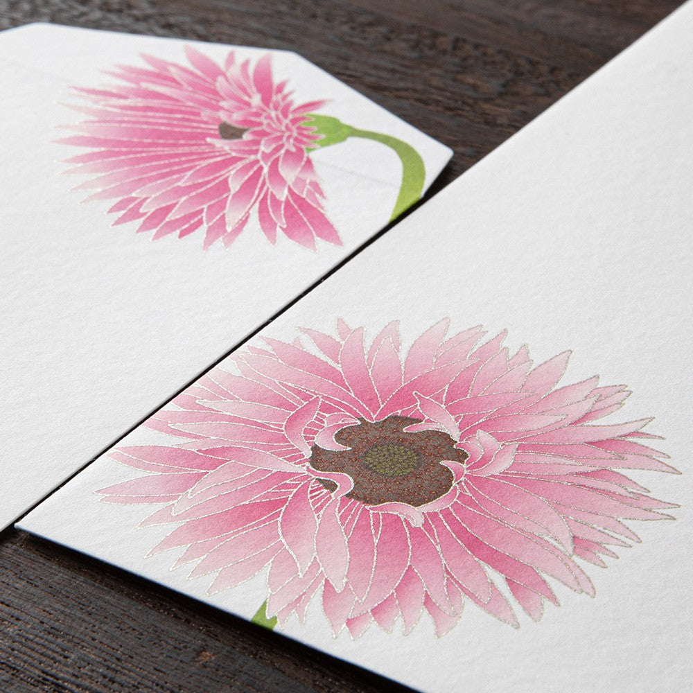 Midori Envelopes Silk-Printing Gerbera