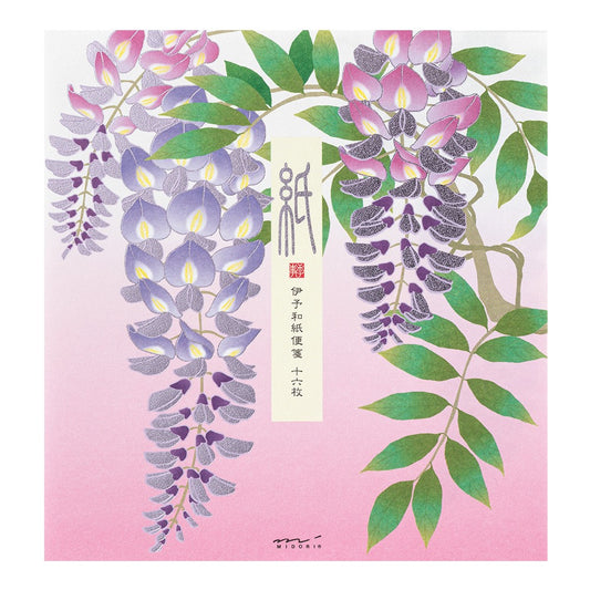 Midori Letter Pad 167 Foil-Stamping Wisteria