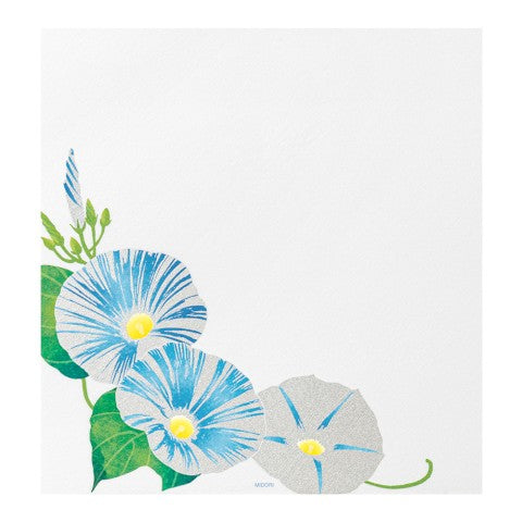 Midori Letter Pad 173 Silk-Printing Morning Glory S2