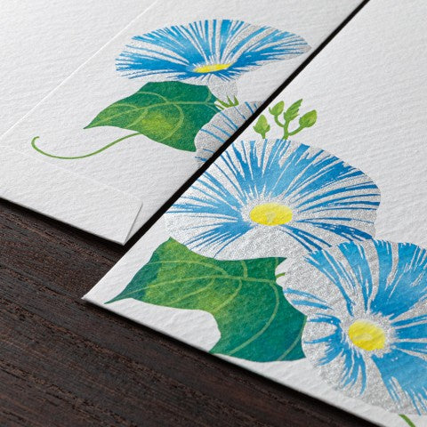 Midori Envelopes 174 Silk-Printing  Morning Glory S2