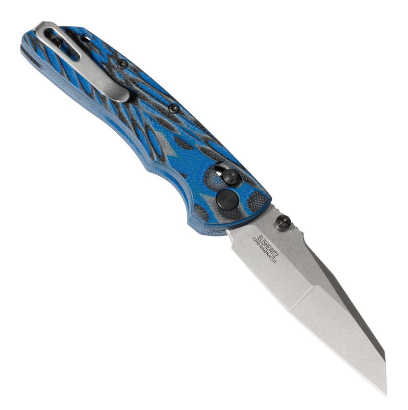 Hogue Deka Blue G-Mascus Handle Wharncliffe Magnacut Blade Folding Knife