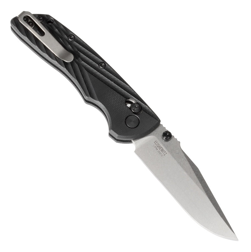 Hogue Deka Black G10 Handle Clip Point CPM-20CV Blade Folding Knife