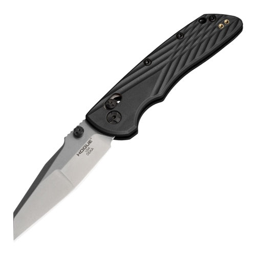 Hogue Deka Black Cerakote Handle Wharncliffe Magnacut Blade Folding Knife