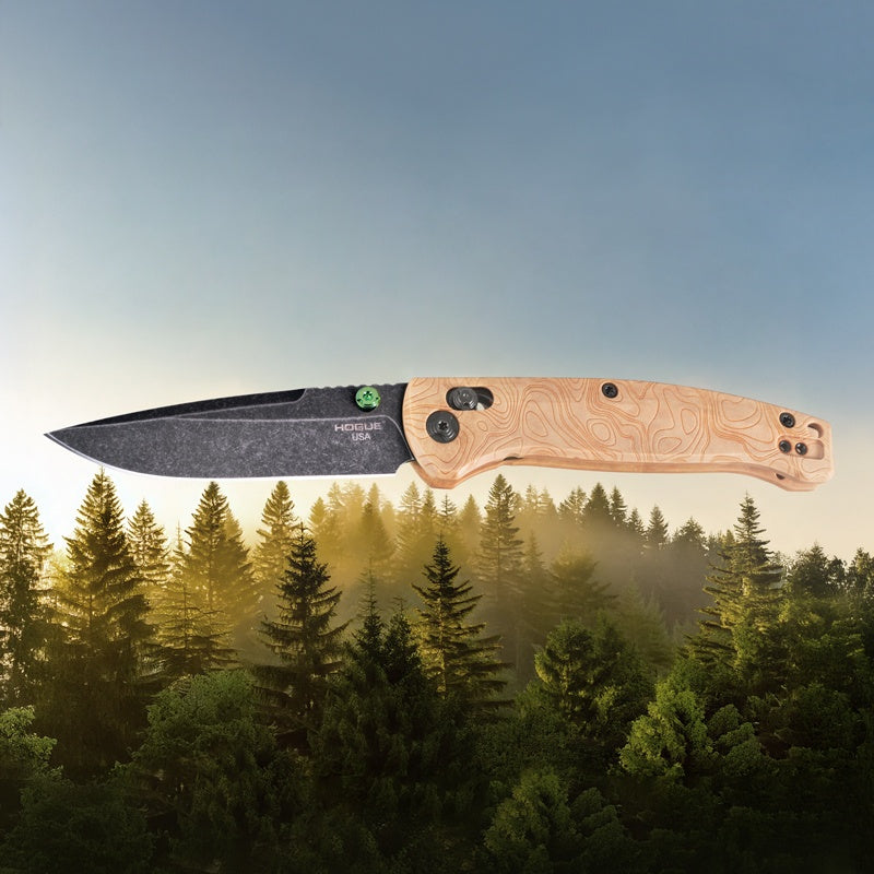 Hogue Mysto Folding Knife | Magnacut Blade w/ Richlite Handles