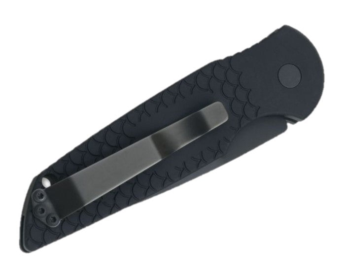 Protech Tactical Response 3 Operator Fish Scale Handle Tritium Button Auto Folding Knife