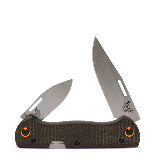 Benchmade Weekender Green Canvas Micarta