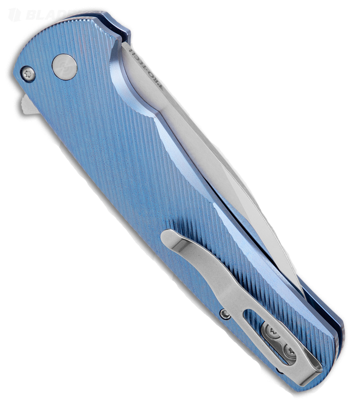 Protech Malibu Custom Titanium Blue Folding Knife