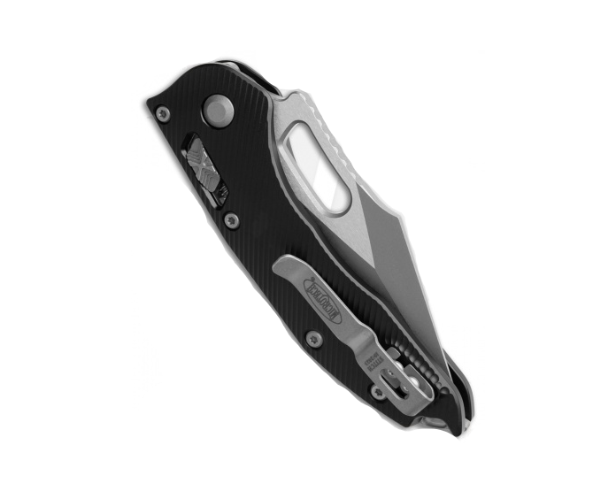 Microtech Stitch RAM-LOK Fluted G-10 Black Apocalyptic Fluted Blade Folding Knife
