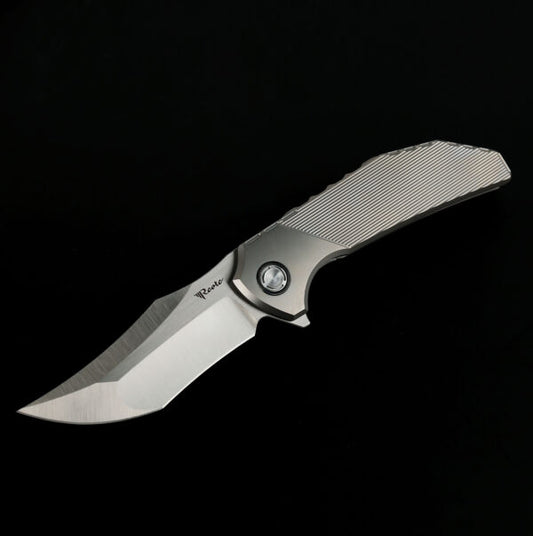 Reate Tiger Titanium Stripe Pattern M390 Folding Knife