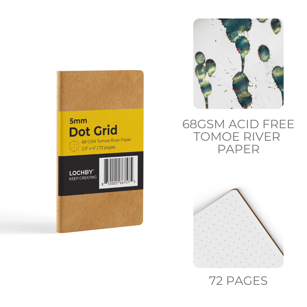 LOCHBY Tomoe River Notebooks A7 (Pack of 4)