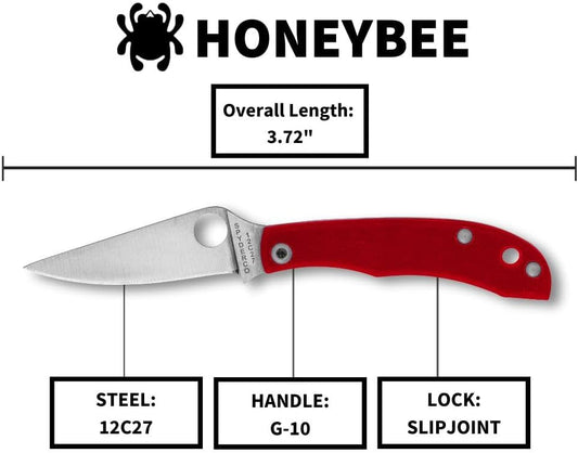 Spyderco Honeybee Red Folding Knife